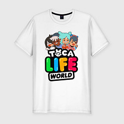 Футболка slim-fit TOCA LIFE WORLD ТОКА ЛАЙФ ВОРЛД ПЕРСОНАЖИ, цвет: белый