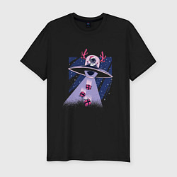 Футболка slim-fit Alien Santa, цвет: черный