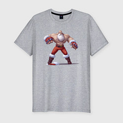 Футболка slim-fit Santa Klaus - очень крут!, цвет: меланж