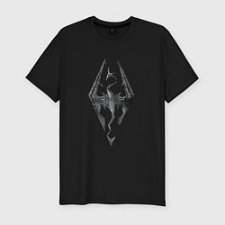 Мужская slim-футболка СКАЙРИМ ЛОГО SKYRIM LOGO