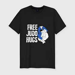 Мужская slim-футболка Judo Hugs
