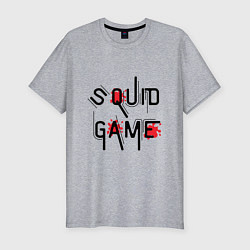 Мужская slim-футболка Blood Squid Game