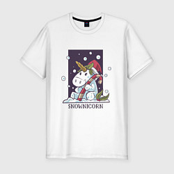 Мужская slim-футболка Snownicorn