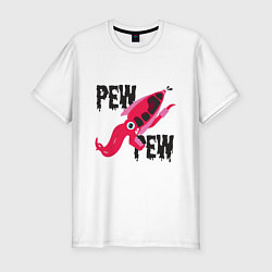 Мужская slim-футболка Pew Pew Squid
