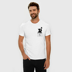 Футболка slim-fit Ну типа мяу карманный кот, цвет: белый — фото 2