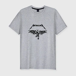 Мужская slim-футболка Металика Metallica