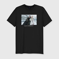 Мужская slim-футболка Dany and Jon GoT
