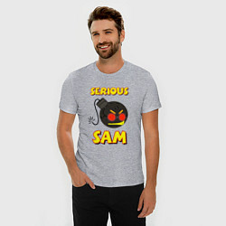 Футболка slim-fit Serious Sam Bomb Logo, цвет: меланж — фото 2