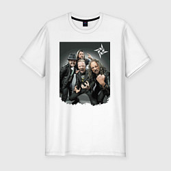 Мужская slim-футболка Metallica - cool dudes! Thrash metal!