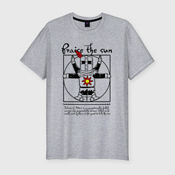 Футболка slim-fit Dark Souls - Praise the Sun!, цвет: меланж