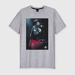Мужская slim-футболка Gleb Samoylov & red guitar