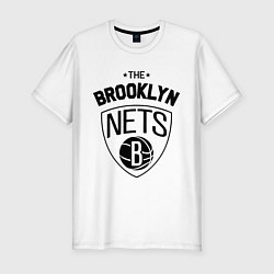 Мужская slim-футболка The Brooklyn Nets