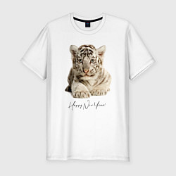Мужская slim-футболка Happy New Tiger Year!