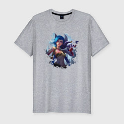 Футболка slim-fit LEAGUE OF LEGENDS ДЖИНКС, АРКЕЙН, цвет: меланж