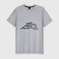 Мужская slim-футболка ТигрРра на отдыхе