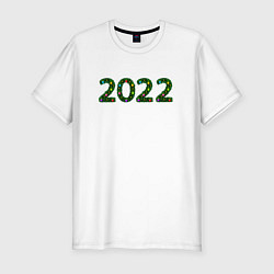 Мужская slim-футболка 2022 Еловые цифры