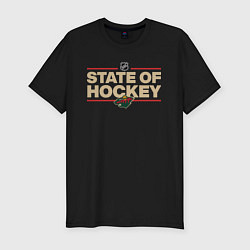 Мужская slim-футболка Minnesota Wild NHL Миннесота Уайлд НХЛ