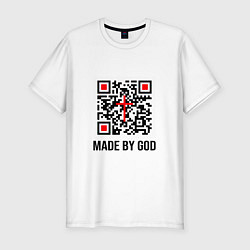 Мужская slim-футболка Сделано Богом