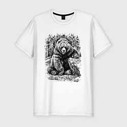 Мужская slim-футболка Истинный хозяин Русского леса