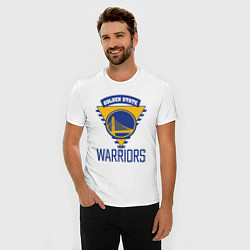 Футболка slim-fit Golden State Warriors Голден Стейт НБА, цвет: белый — фото 2