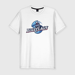 Мужская slim-футболка Jersey shore Blue claws - baseball team