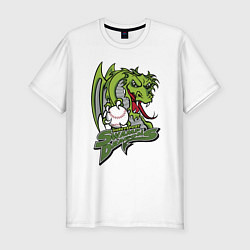 Мужская slim-футболка Shreveport swamp dragons - baseball team