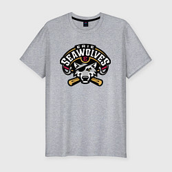 Мужская slim-футболка Sea Wolves - baseball team