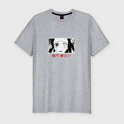 Футболка slim-fit Nezuko Kamado Demon Slayer: Kimetsu no Yaiba, цвет: меланж