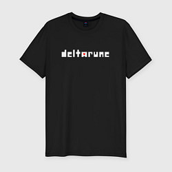 Мужская slim-футболка Deltarune logo надпись