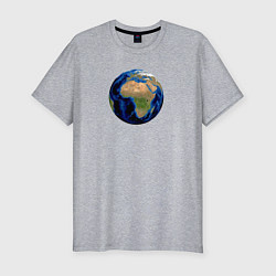 Мужская slim-футболка Планета солнечной системы земля