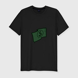 Мужская slim-футболка Граффити доллар
