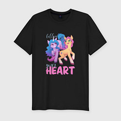 Футболка slim-fit My Little Pony Follow your heart, цвет: черный