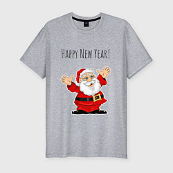 Мужская slim-футболка С новым годом!