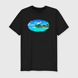 Мужская slim-футболка Пляж Bounty