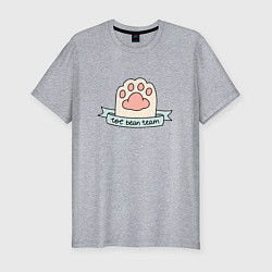 Мужская slim-футболка Лапка кота