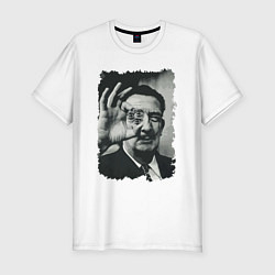 Футболка slim-fit Salvador Dali - crazy face, цвет: белый