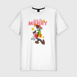 Футболка slim-fit Just be MERRY, цвет: белый