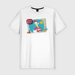 Футболка slim-fit Donald Duck Holiday, цвет: белый