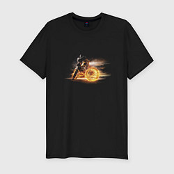 Мужская slim-футболка Fire biker