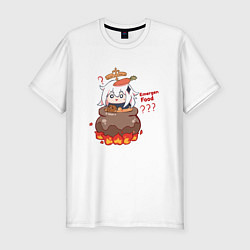 Мужская slim-футболка Genshin Impact в котле