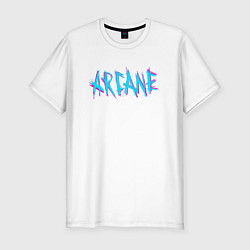 Футболка slim-fit ARCANE LEAGUE OF LEGENDS NEON LOGO, цвет: белый