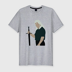 Мужская slim-футболка Witcher Генри Кавилл