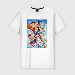 Футболка slim-fit TEAM KUROKO КУРОКО, цвет: белый