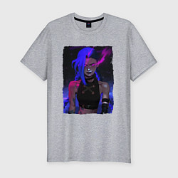 Футболка slim-fit JINX HERE ARCANE LEAGUE OF LEGENDS, цвет: меланж