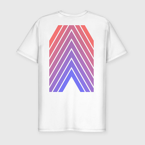 Мужская slim-футболка Машина Надпись / Белый – фото 2