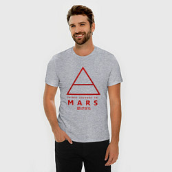 Футболка slim-fit 30 Seconds to Mars рок, цвет: меланж — фото 2