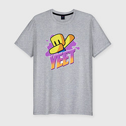 Футболка slim-fit Roblox yeet, цвет: меланж