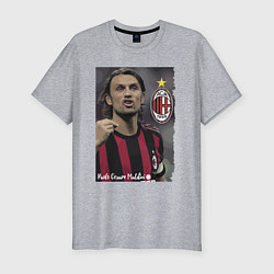 Футболка slim-fit Paolo Cesare Maldini - Milan, captain, цвет: меланж