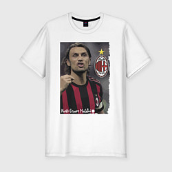 Мужская slim-футболка Paolo Cesare Maldini - Milan, captain