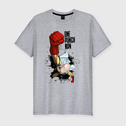 Футболка slim-fit Saitama One Punch, цвет: меланж